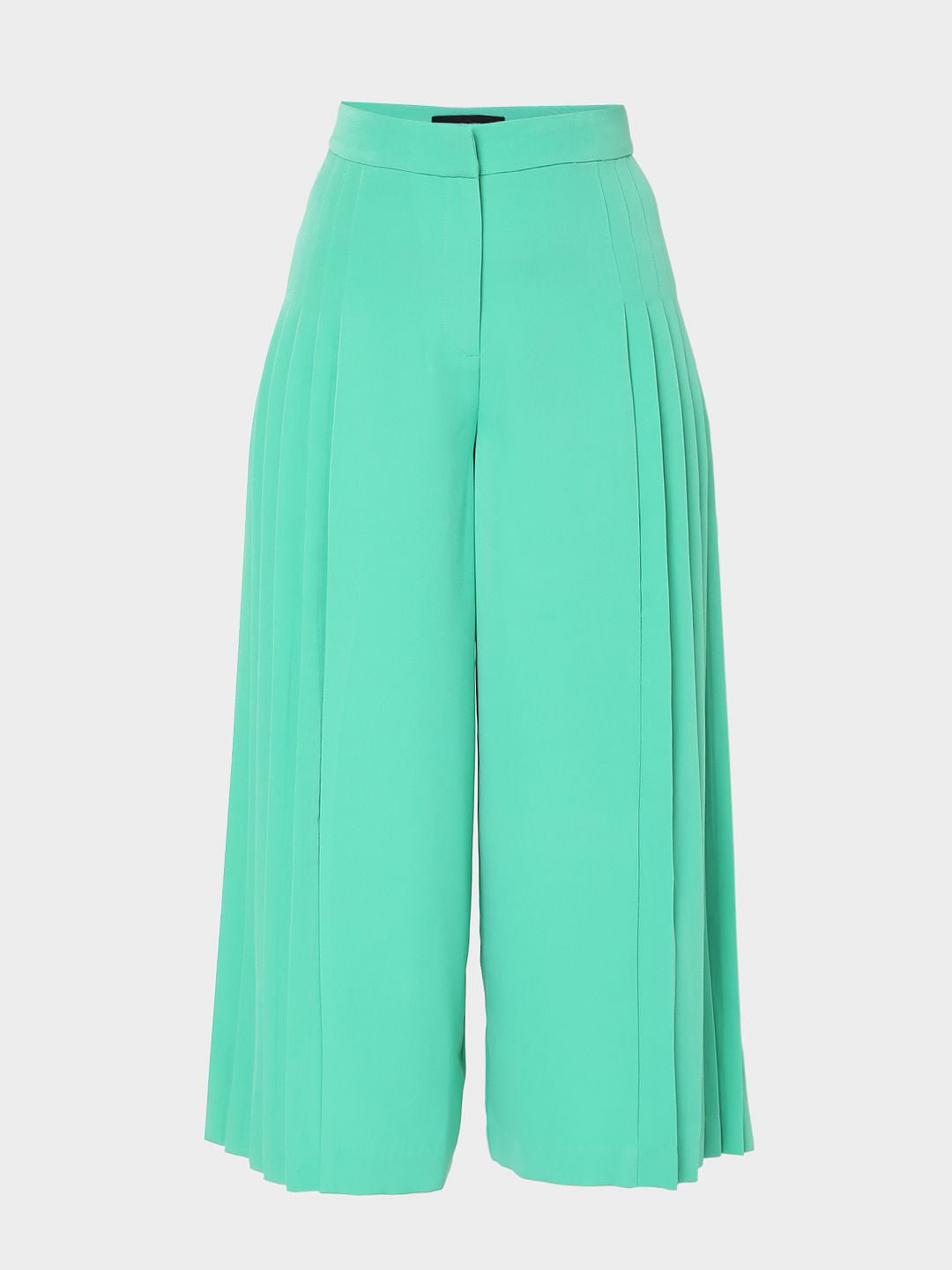 Green High Waist Flared Pants