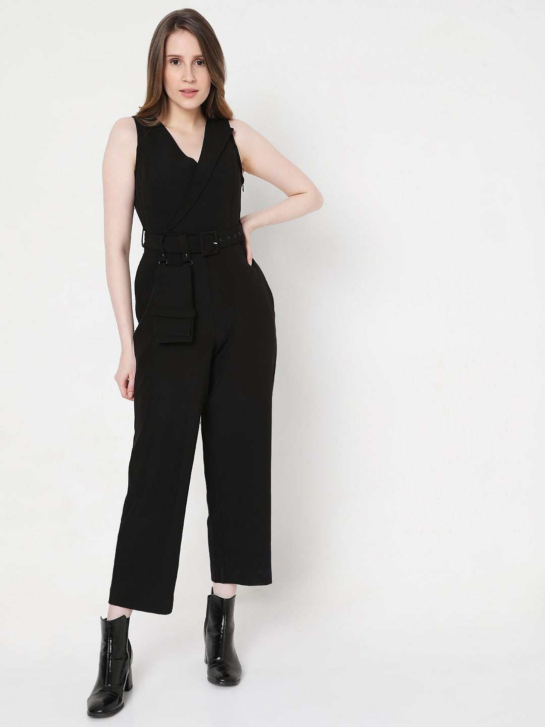 Black Belted Jumpsuit