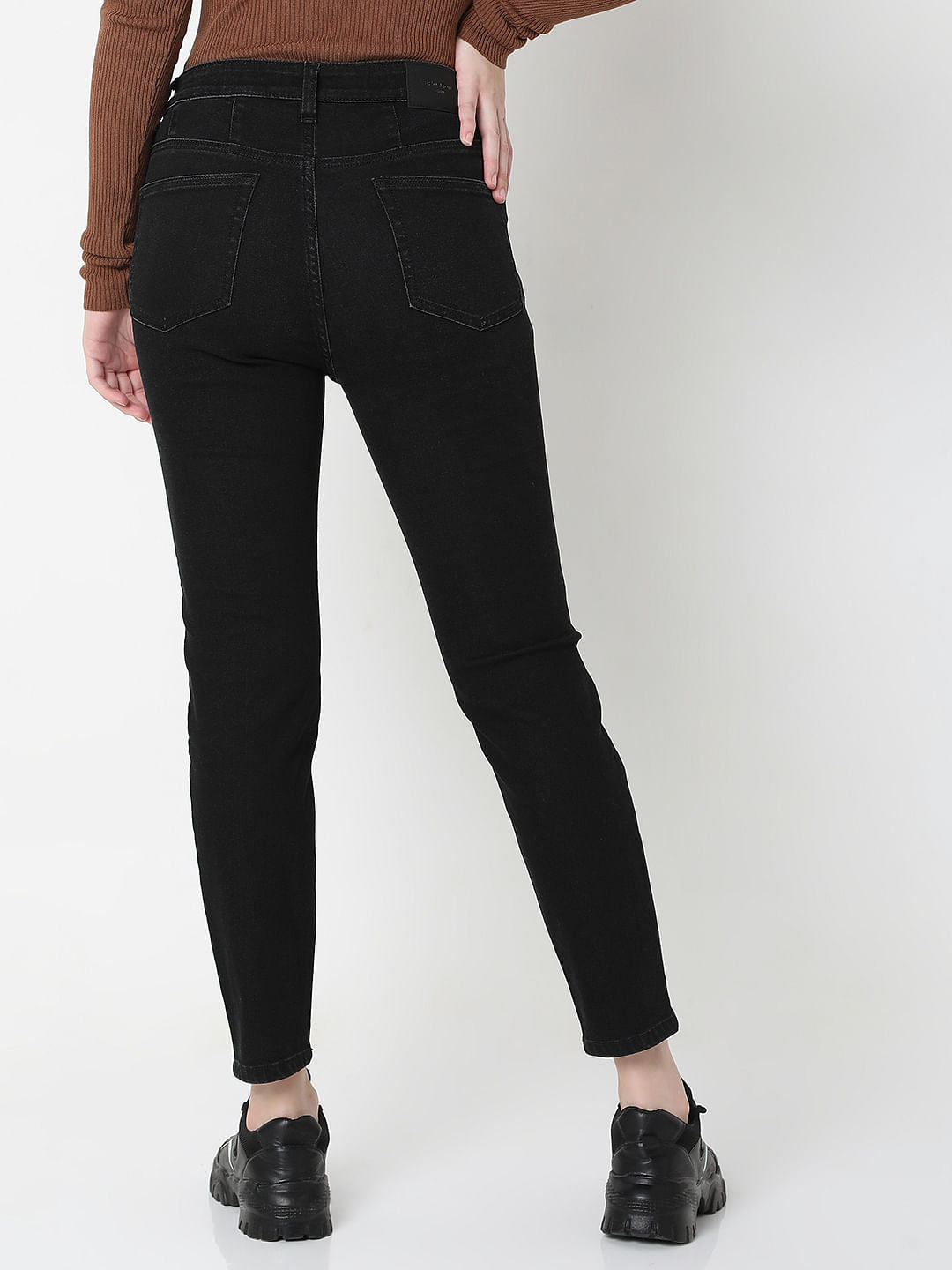 Black High Rise Wendy Skinny Fit Jeans