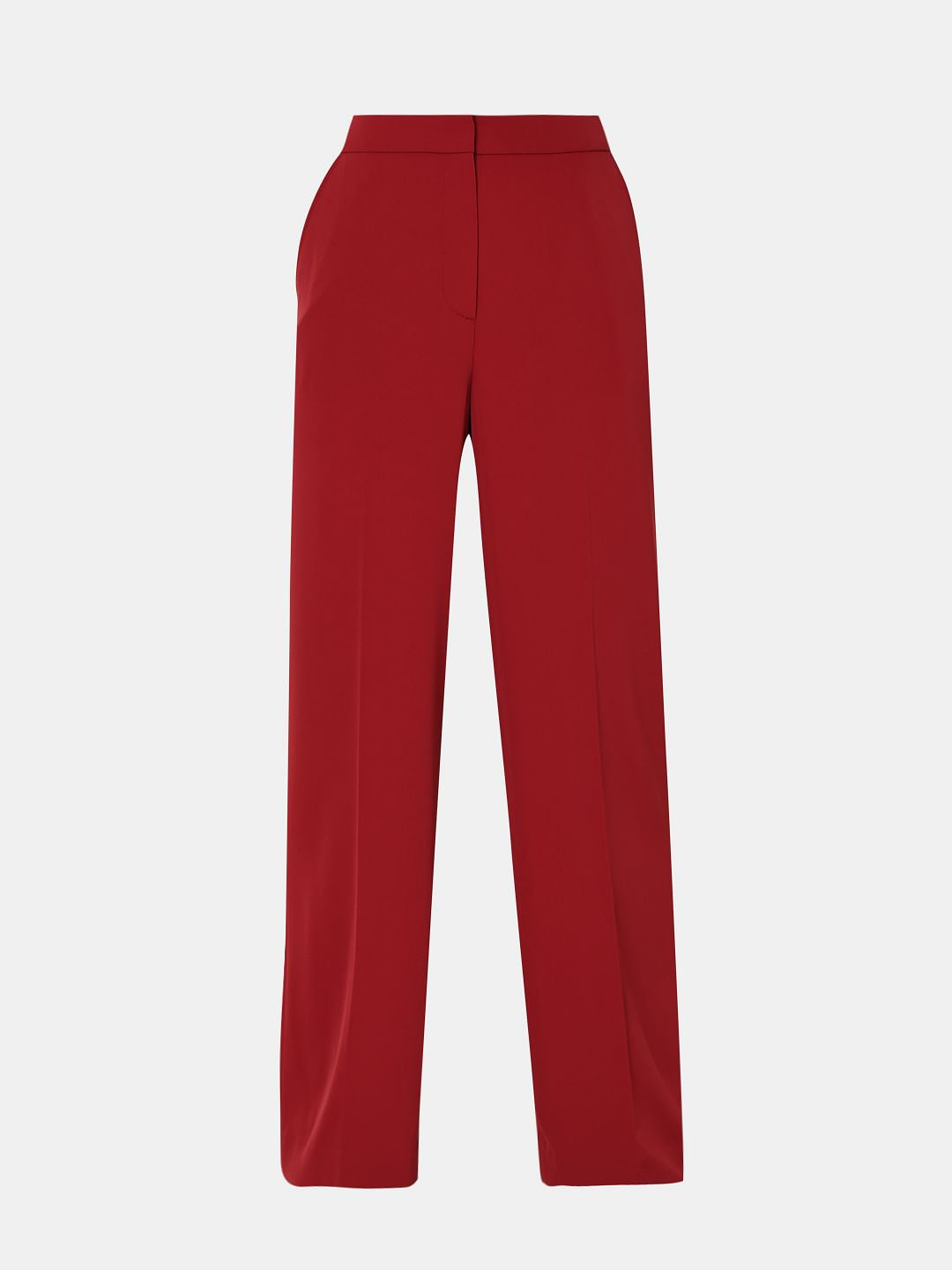 Red High Rise Pants