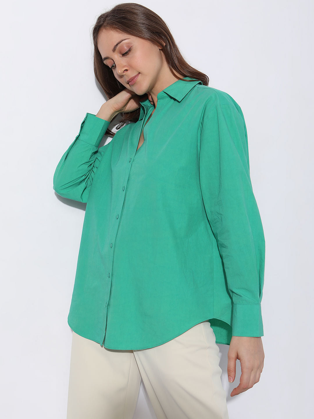 Green Cotton Shirt