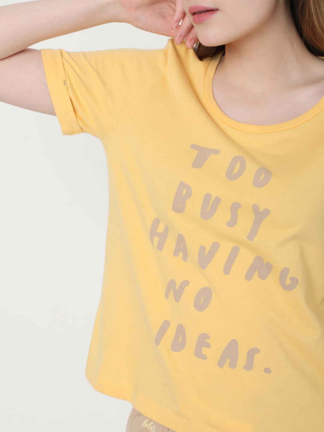 Beige & Yellow Pyjama Set