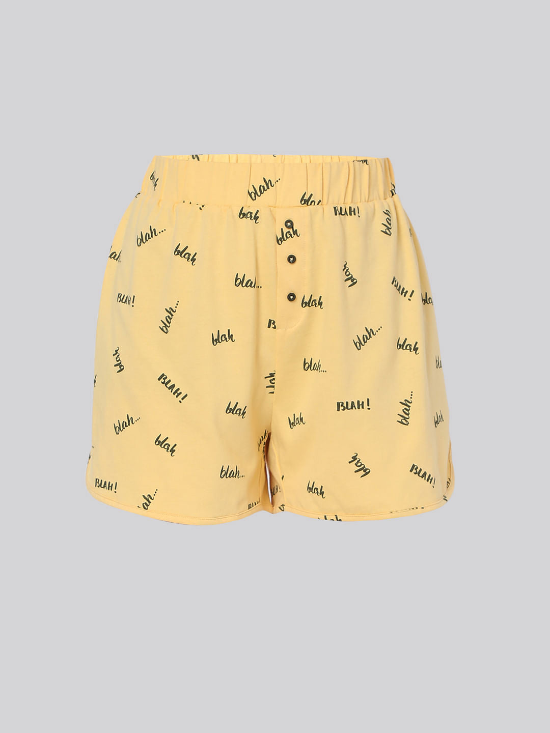 Brown & Yellow Tank Top & Shorts Set