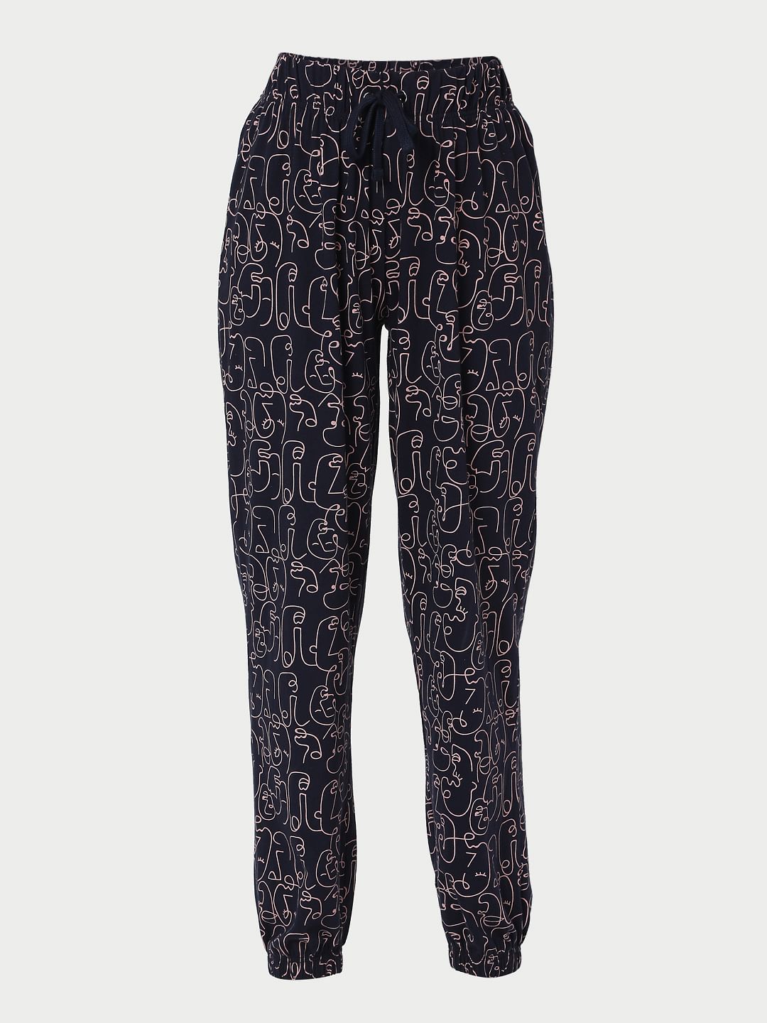 Pink & Blue Joggers & T-Shirt Set