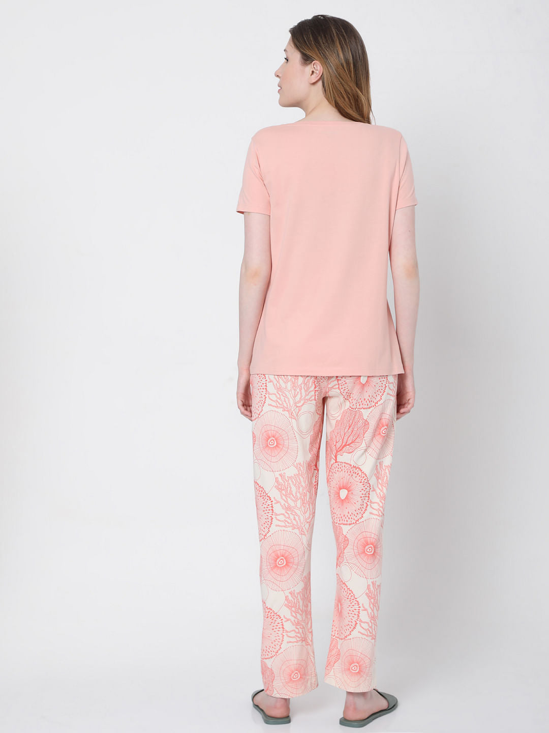 Pink Printed Pyjama Sets