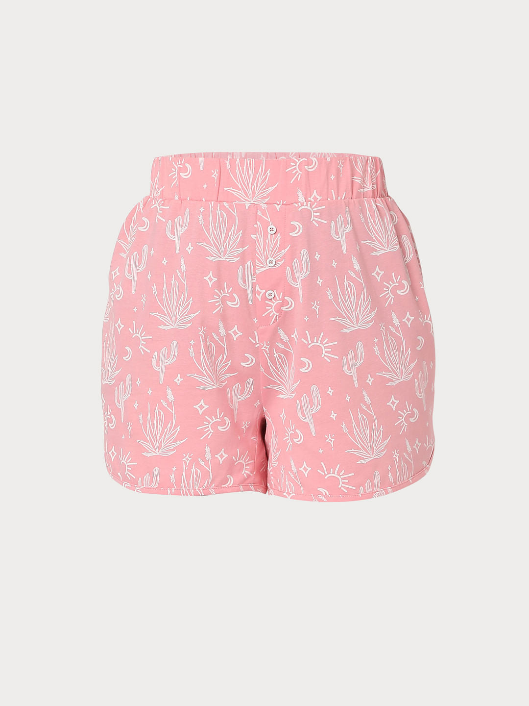 Black & Pink T-Shirt & Shorts Set
