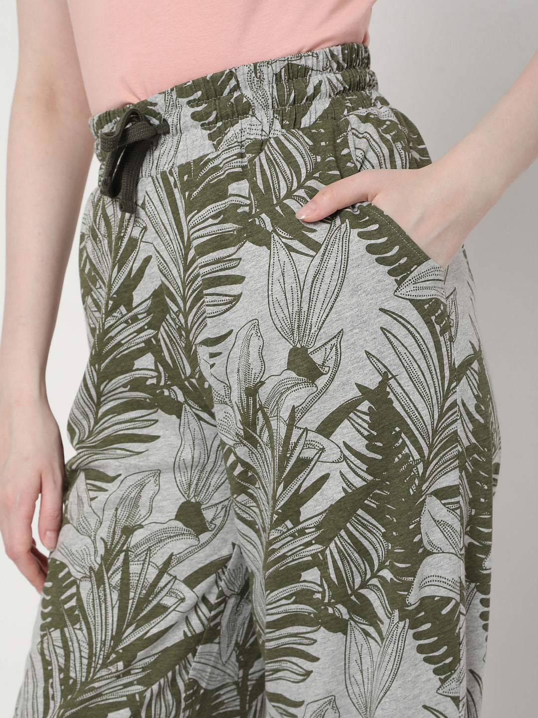 Pink & Green Tropical Print Pyjama Set