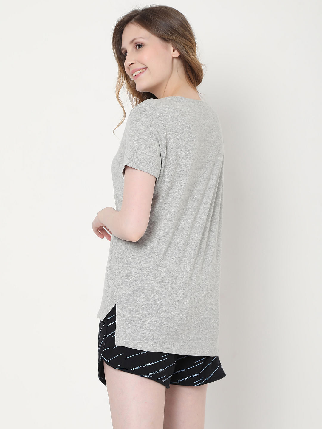 Grey T-Shirt & Shorts Set