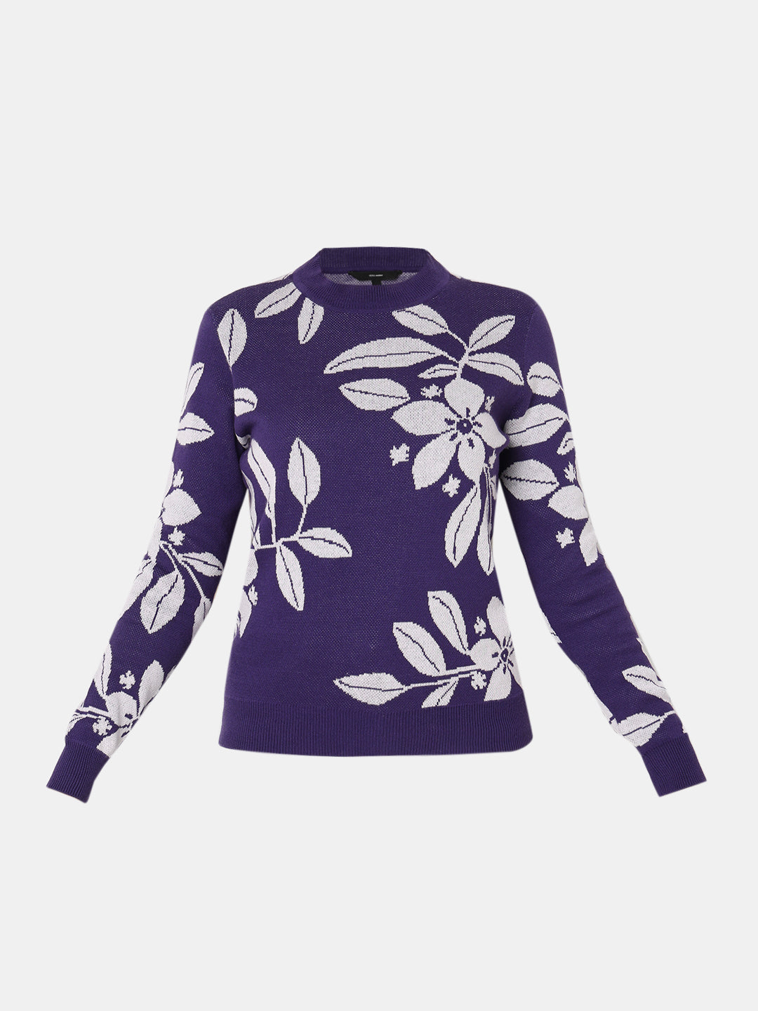 Purple Floral Knitted Top