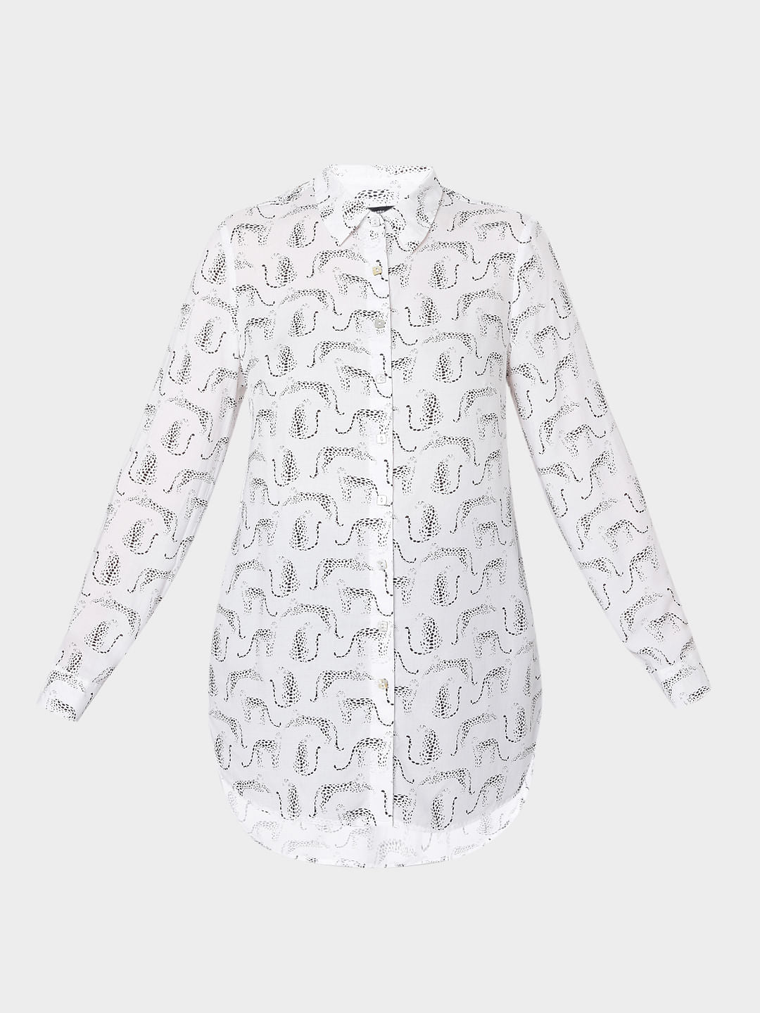 White Printed Shirt