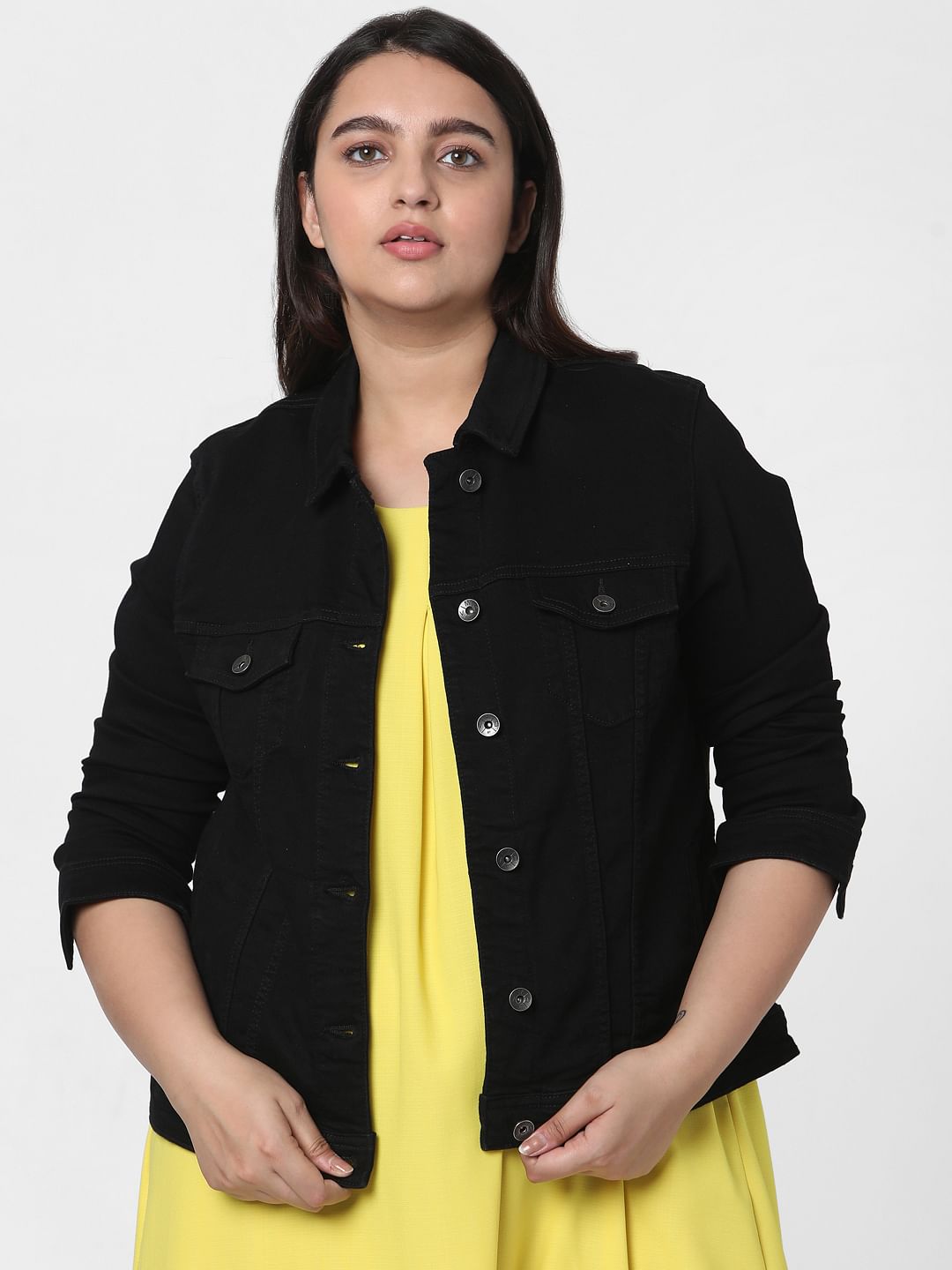 Curve Black Denim Jacket