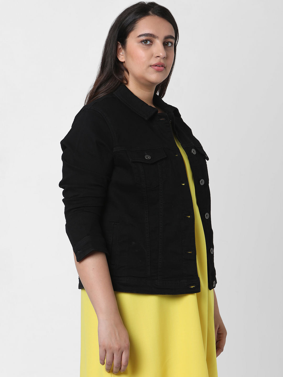 Curve Black Denim Jacket