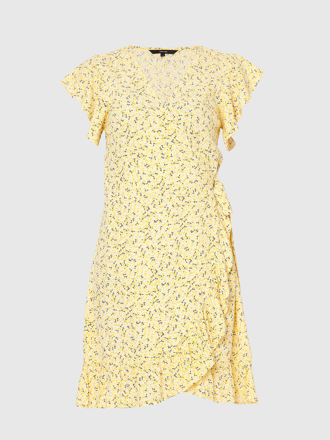 Yellow Floral Mini Dress