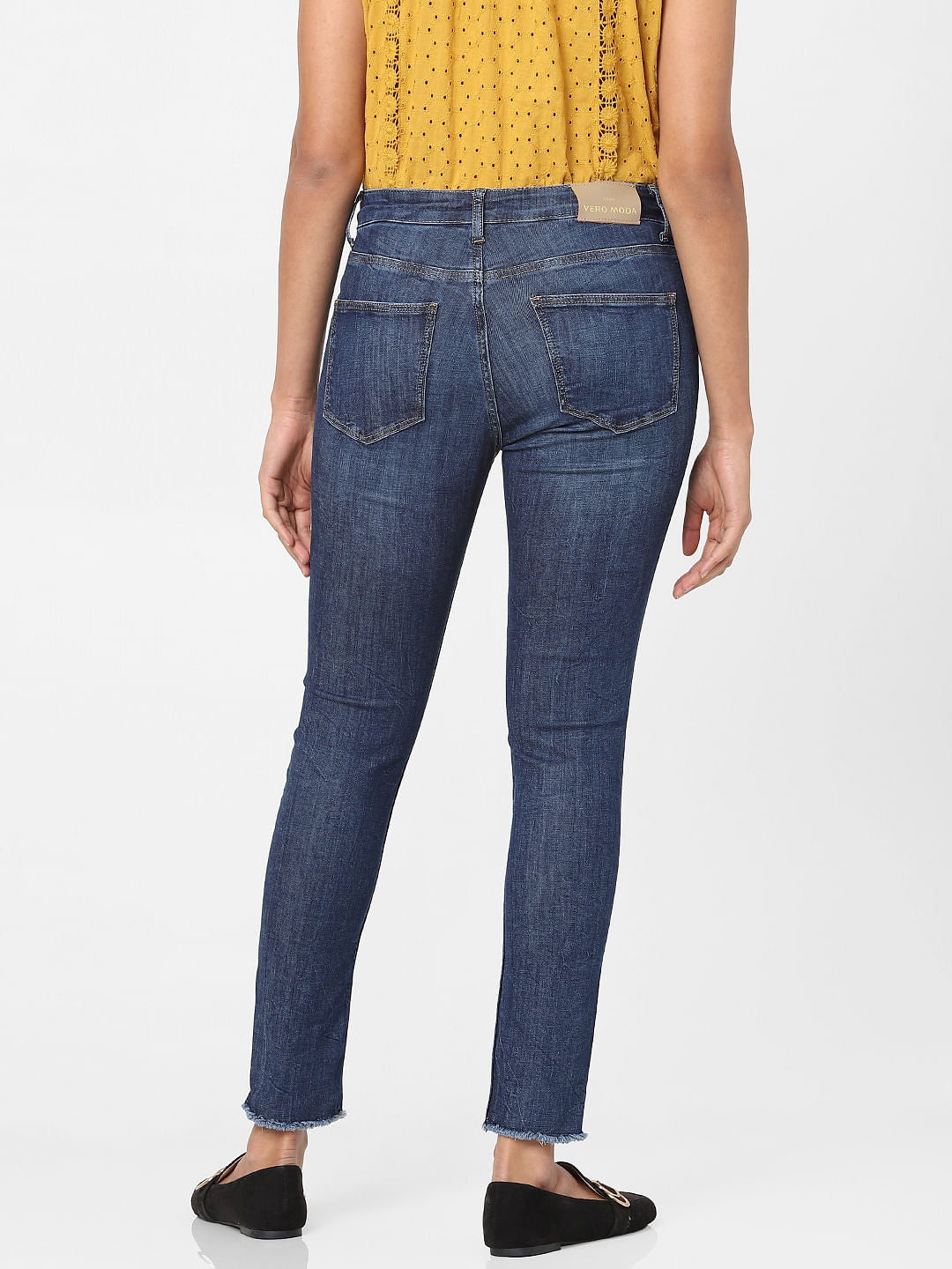 Blue Mid Rise Skinny Jeans