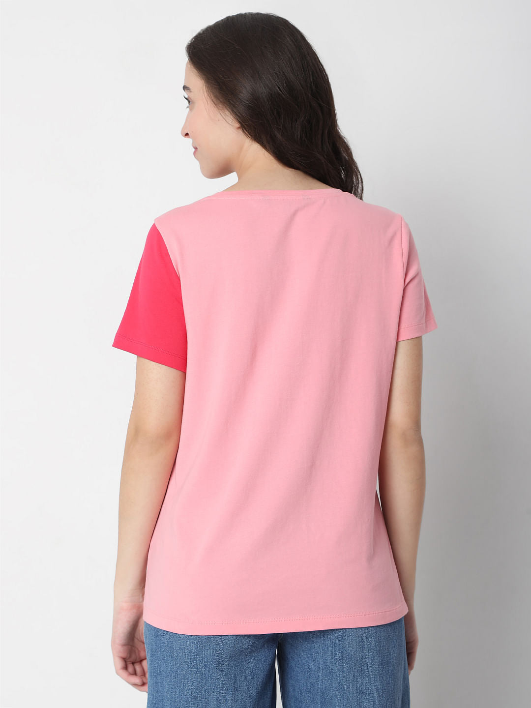 Pink Colourblocked T-Shirt
