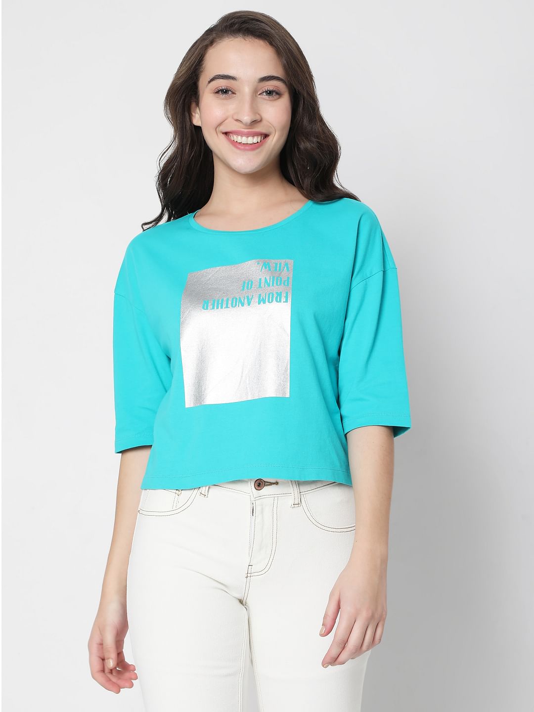 Blue Graphic Print T-Shirt