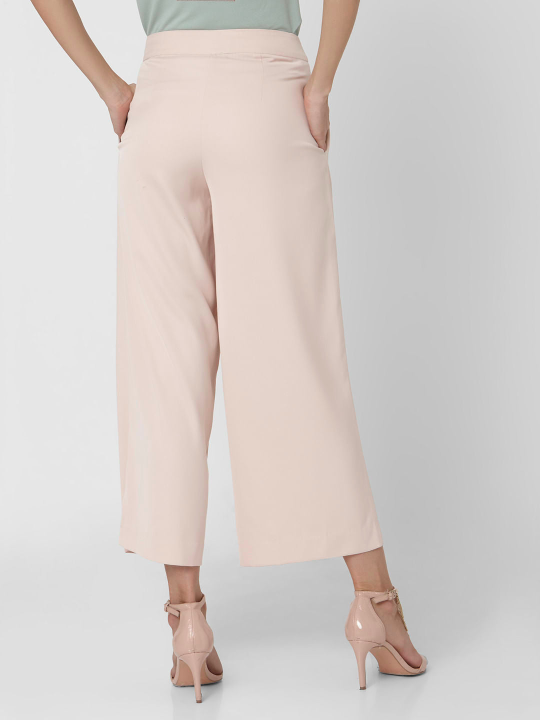 Soft Pink Mid Rise Culottes
