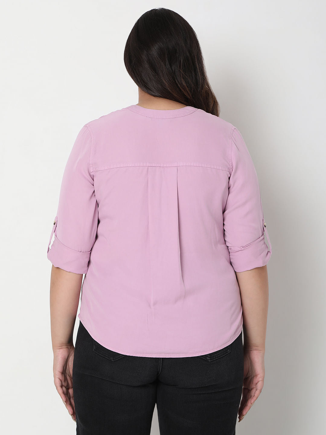 Curve Lavender V-Neck Shirt