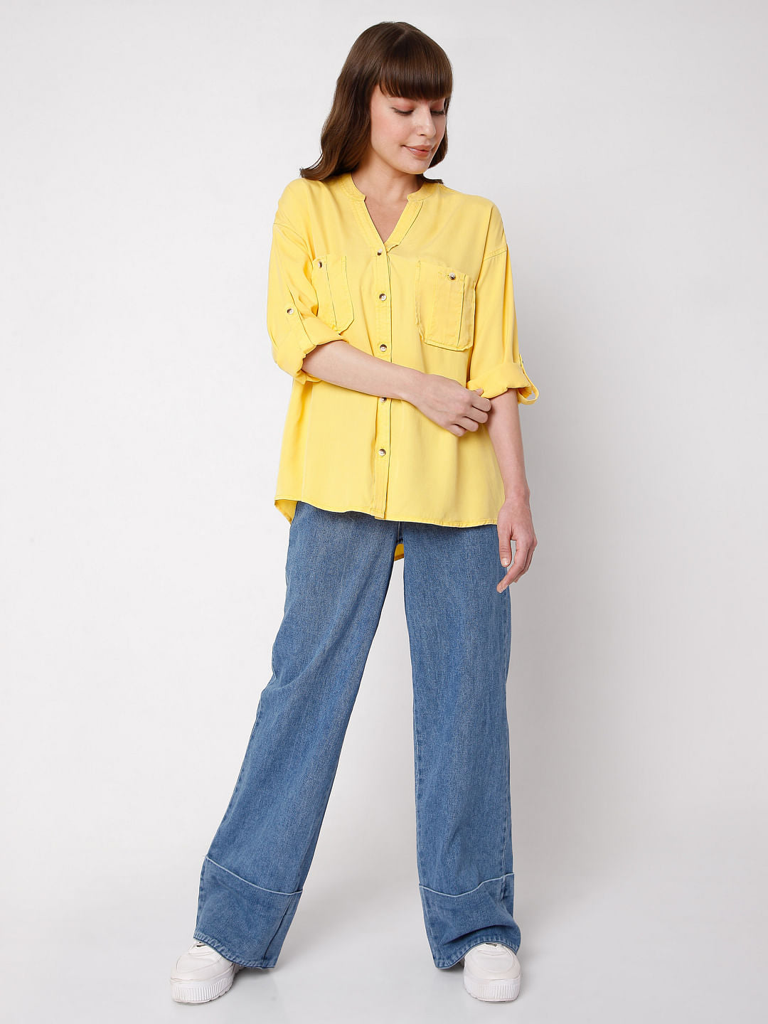 Yellow Solid Shirt
