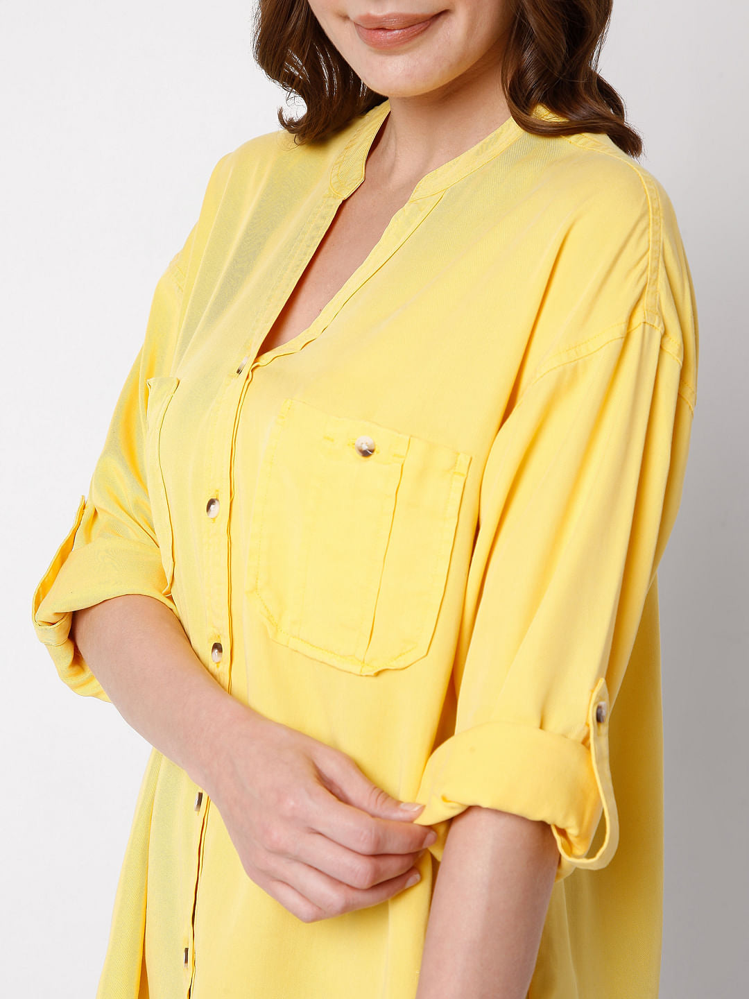 Yellow Solid Shirt