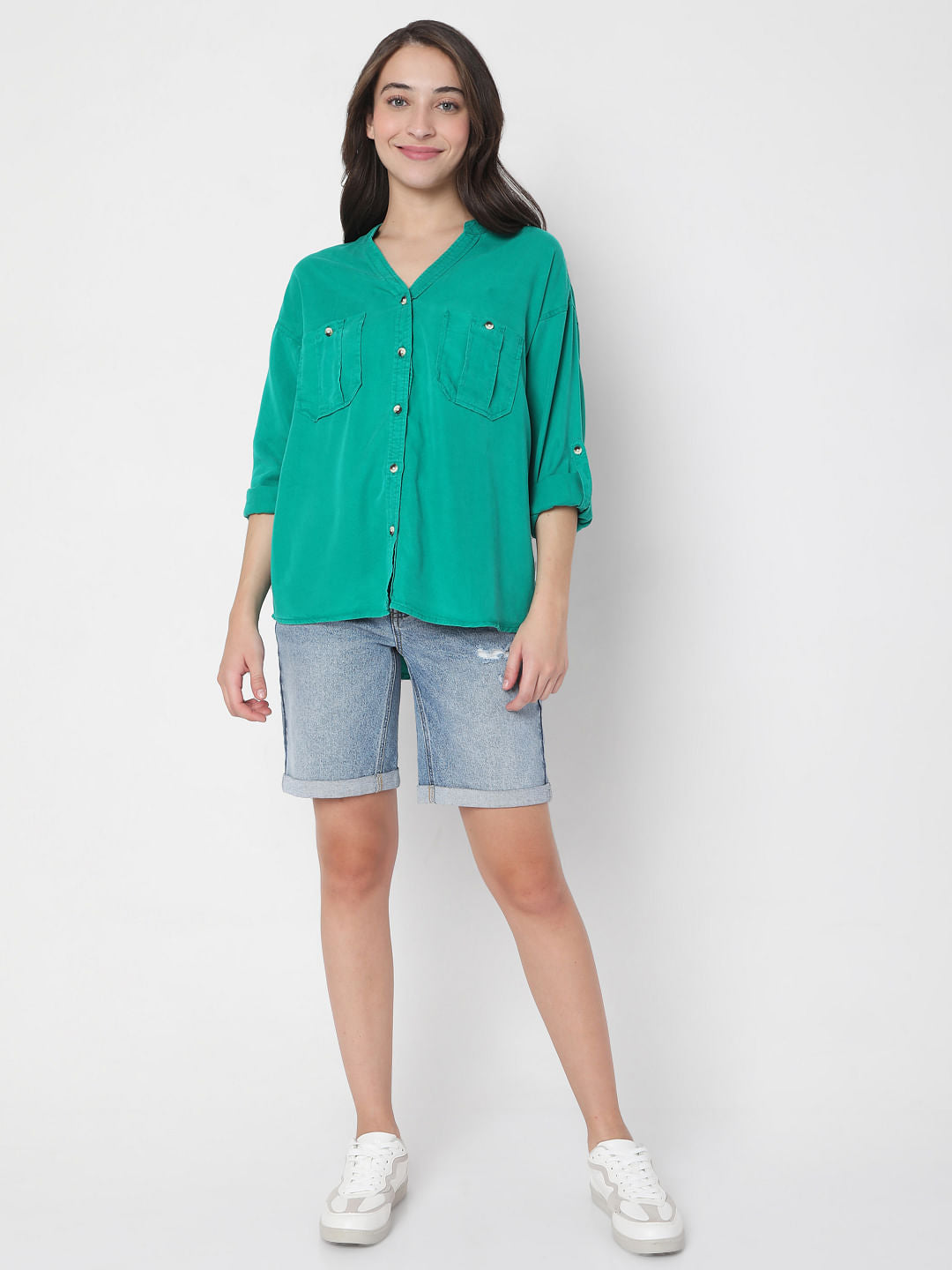 Green Tencel Shirt