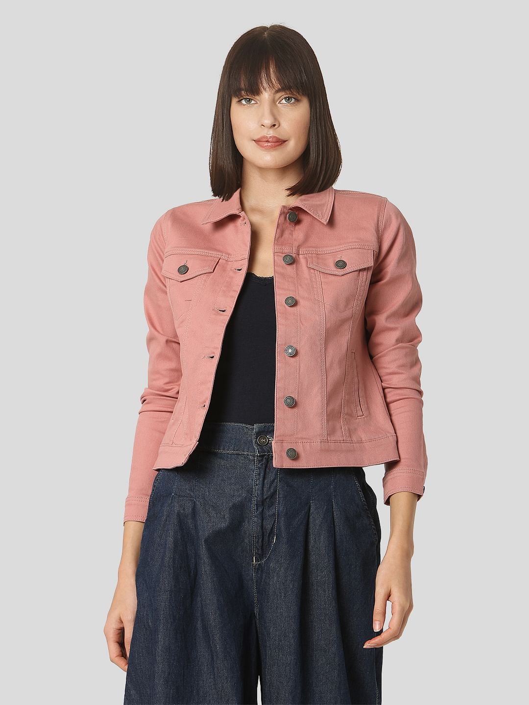 Pink Denim Jacket