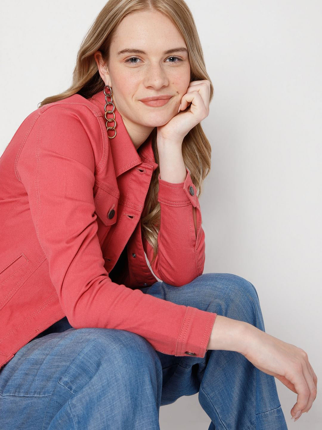 Coral Twill Jacket