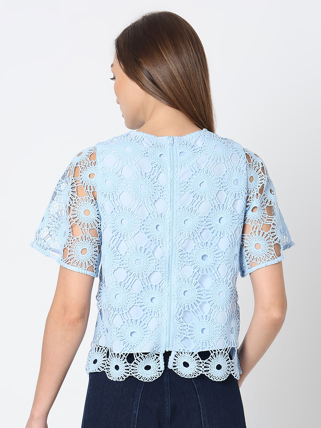 Light Blue Lace Top