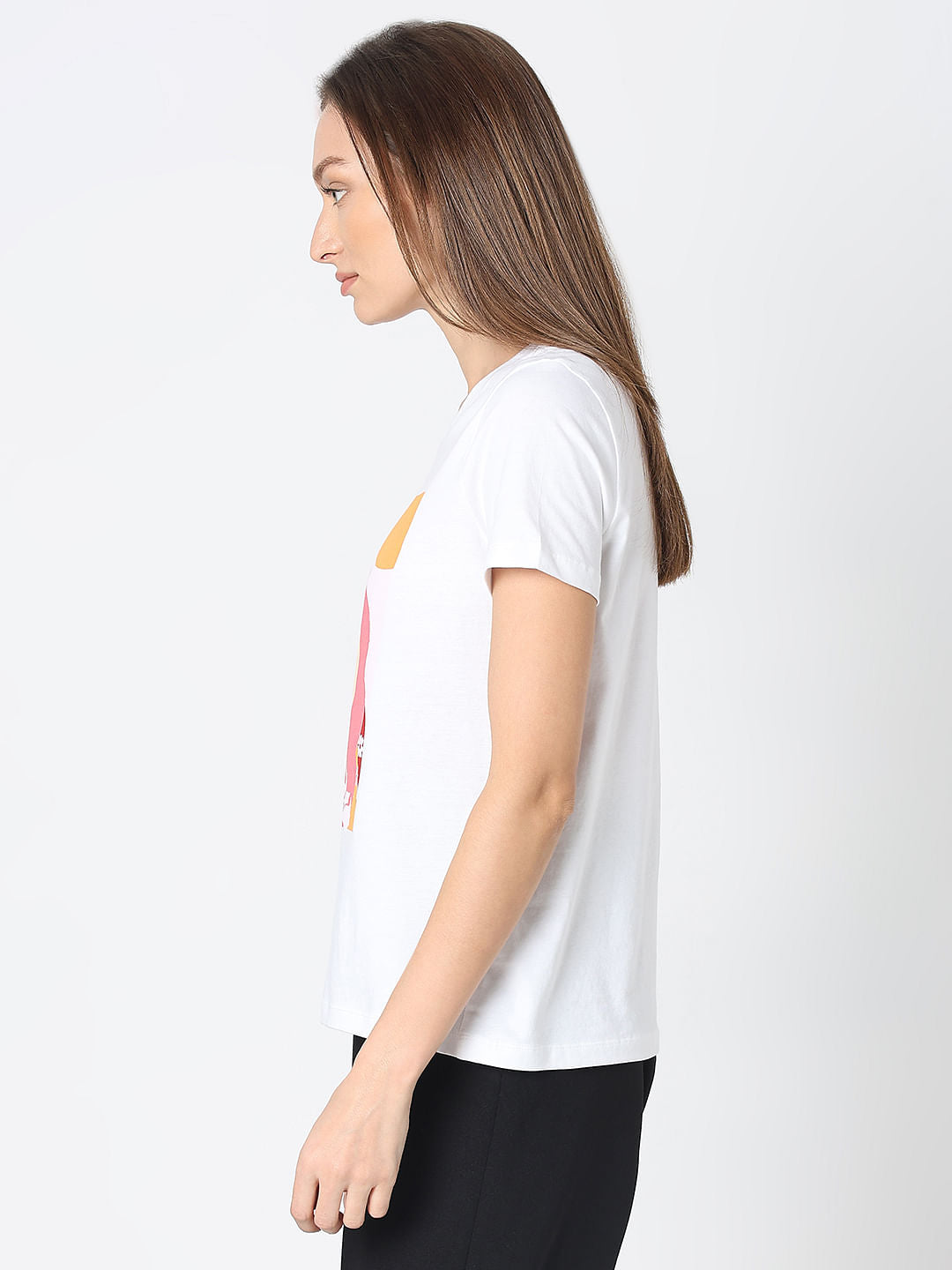 White Graphic Print T-Shirt