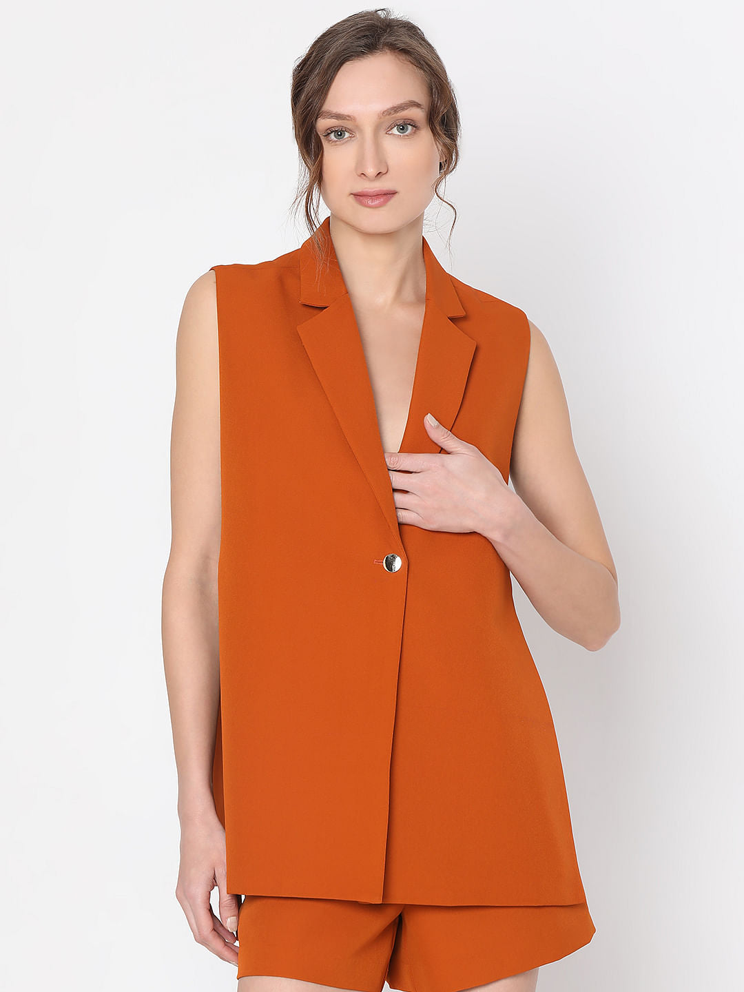 Orange Co-Ord Set Blazer