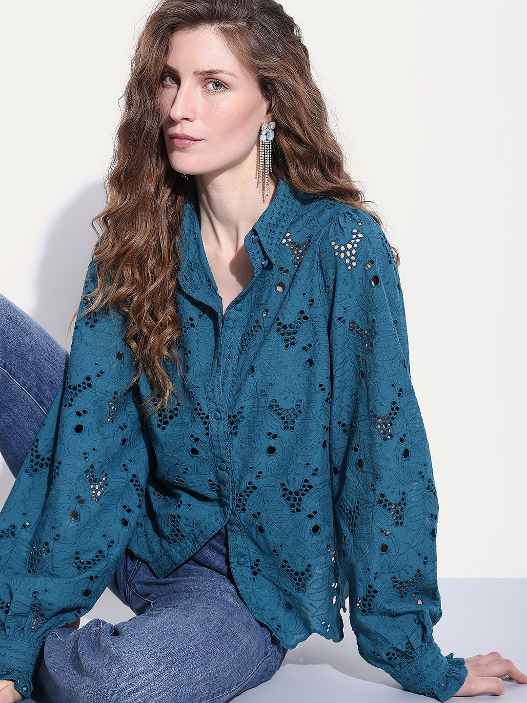 Teal Lace Shirt