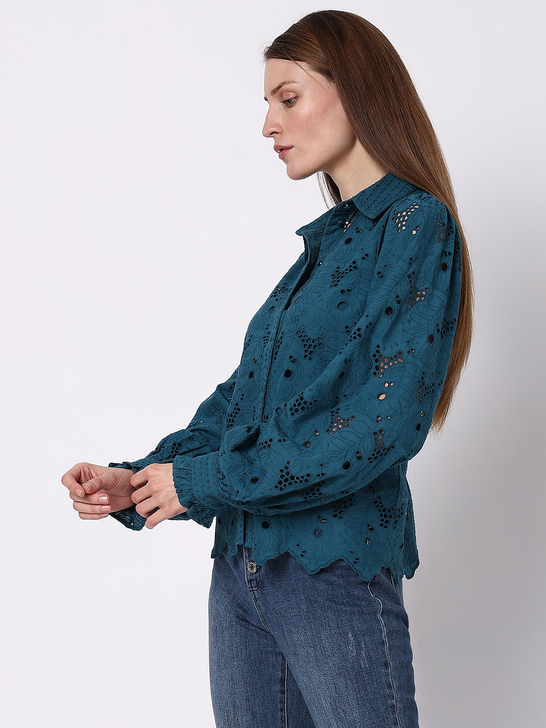 Teal Lace Shirt