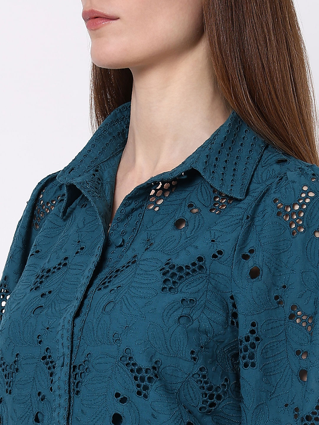 Teal Lace Shirt