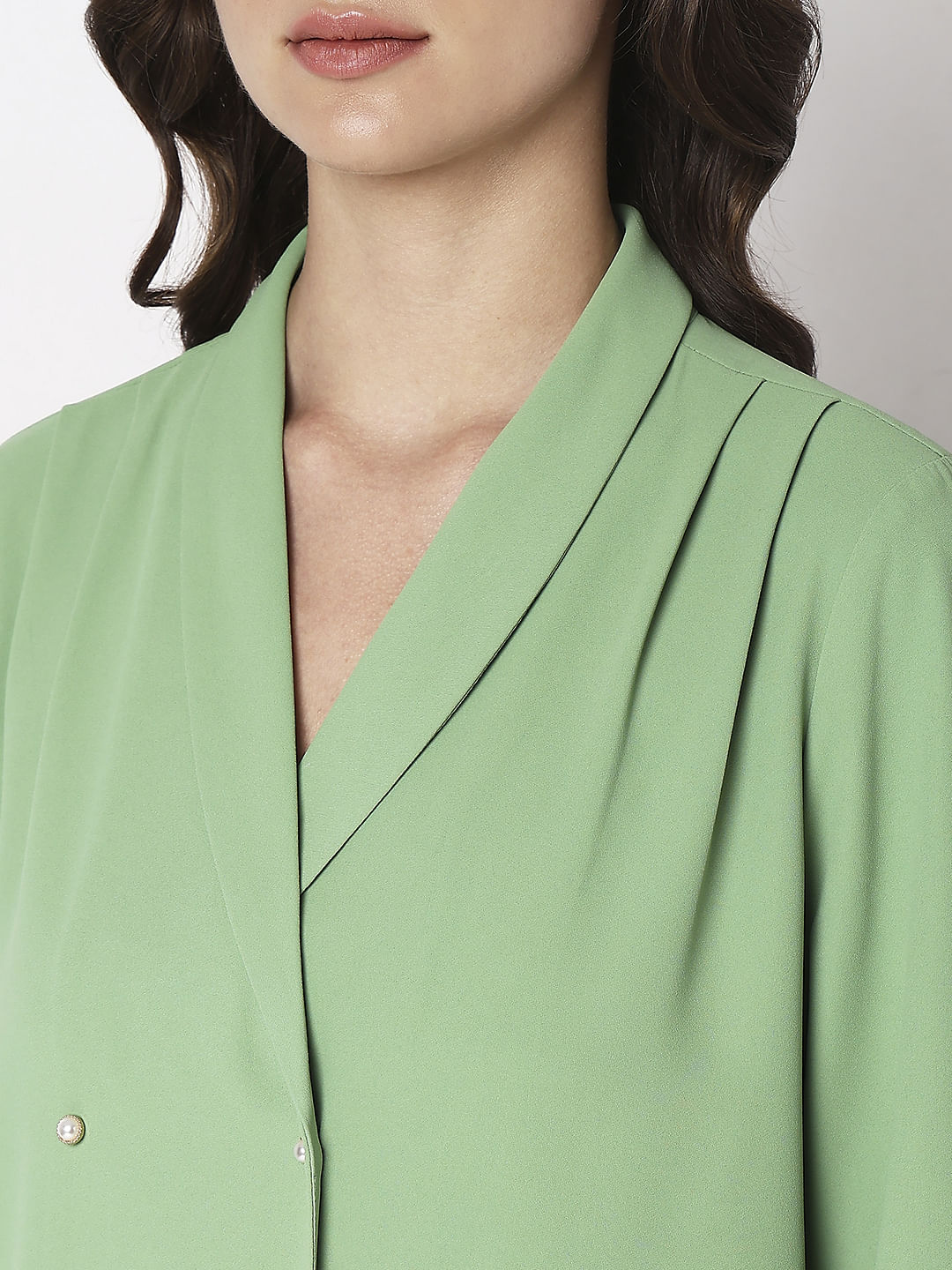 Light Green Full Sleeves Top