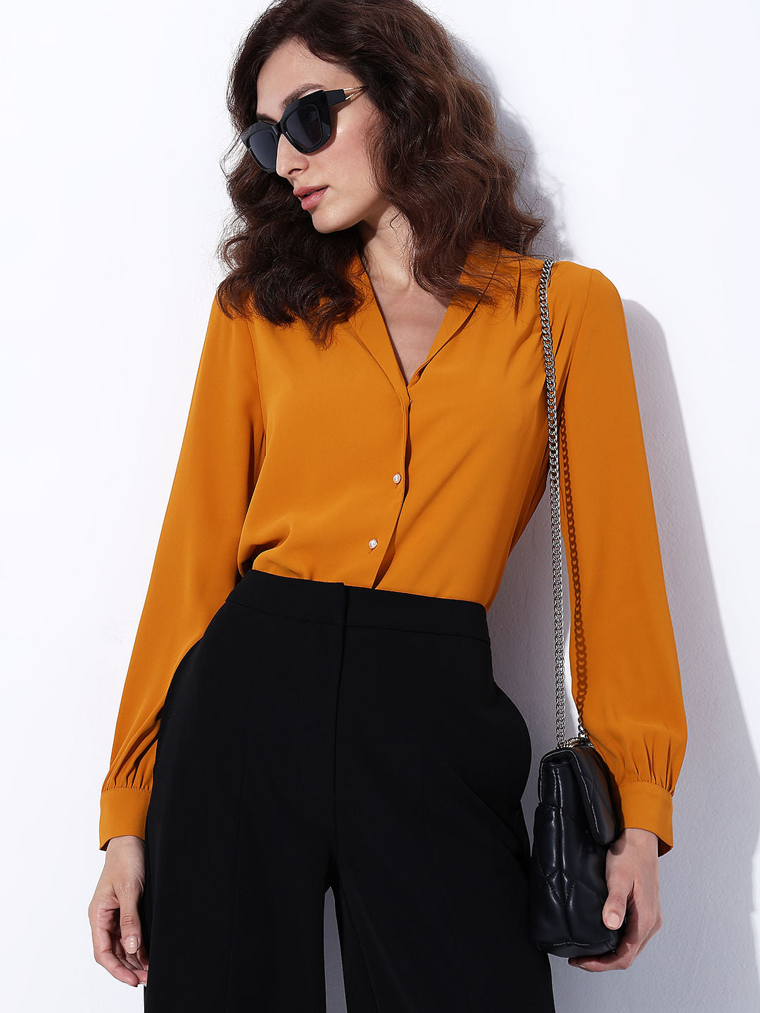 Mustard Full Sleeves Top - XS