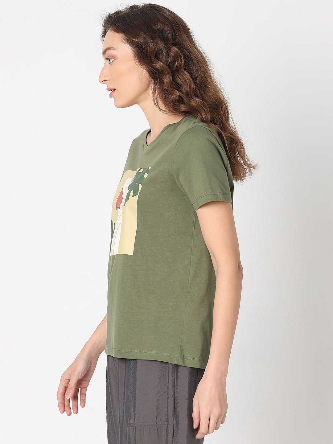 Green Graphic Print T-Shirt
