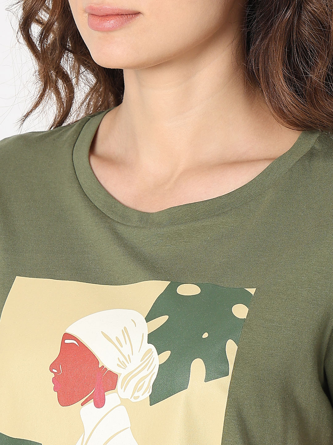 Green Graphic Print T-Shirt