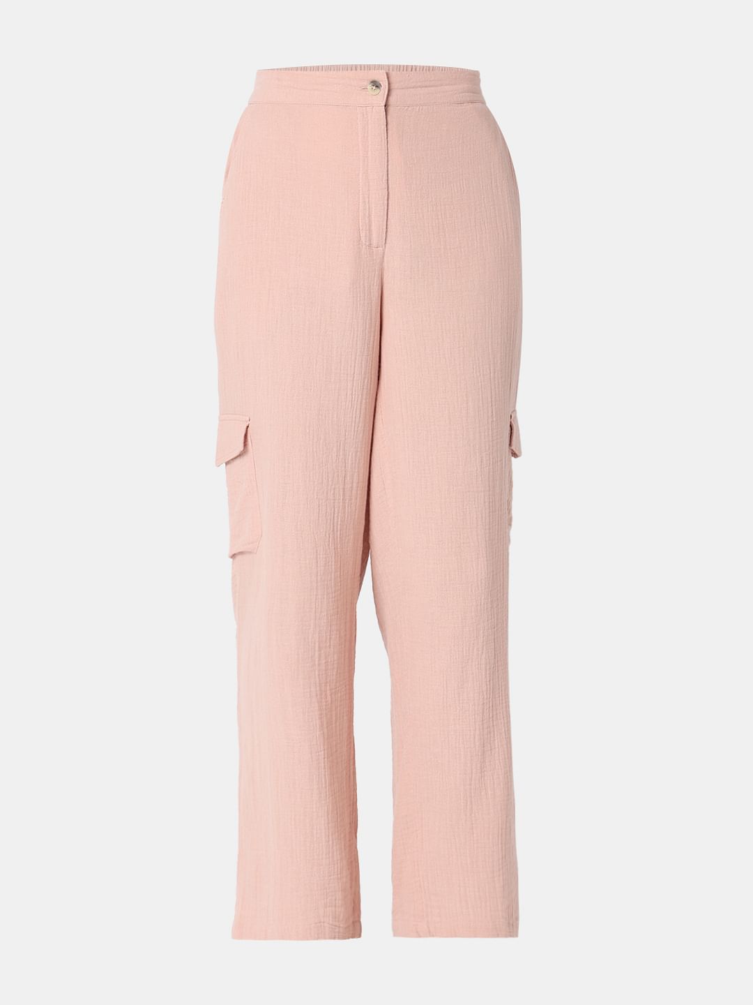 Pink High Rise Co-Ord Set Pants