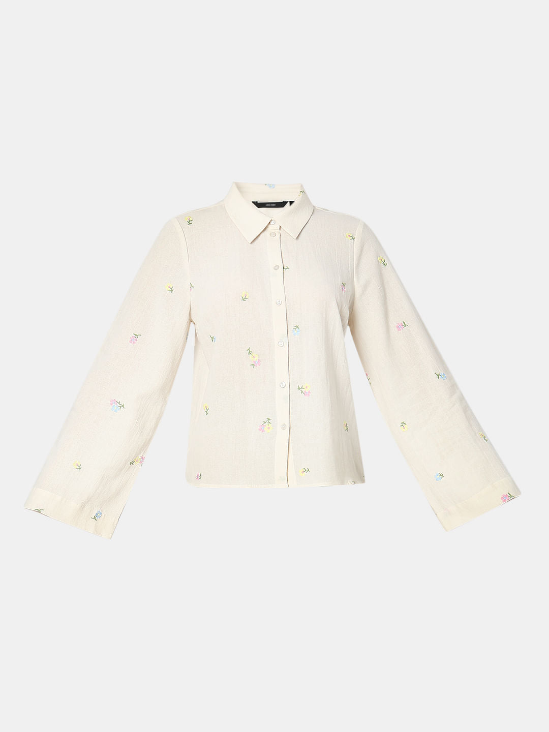 Off-White Embroidered Cotton Shirt