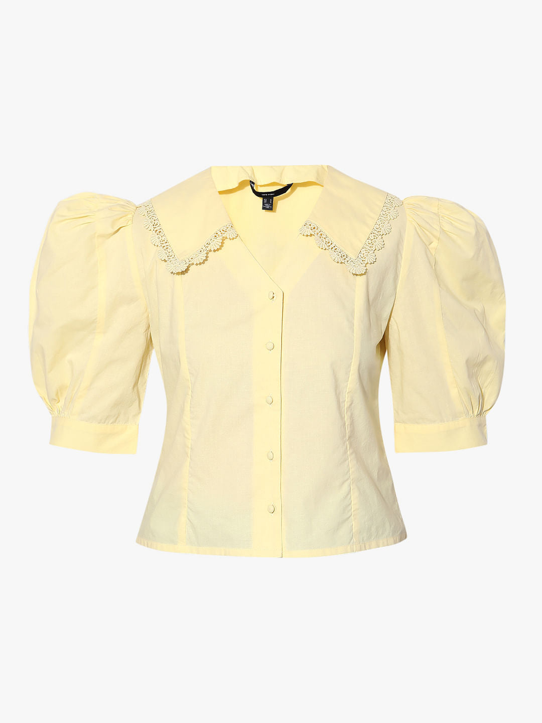 Yellow Puff Sleeves Top