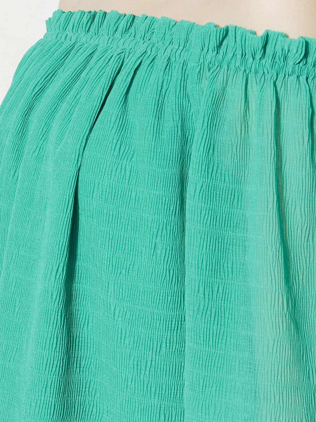 Green Off-Shoulder Top