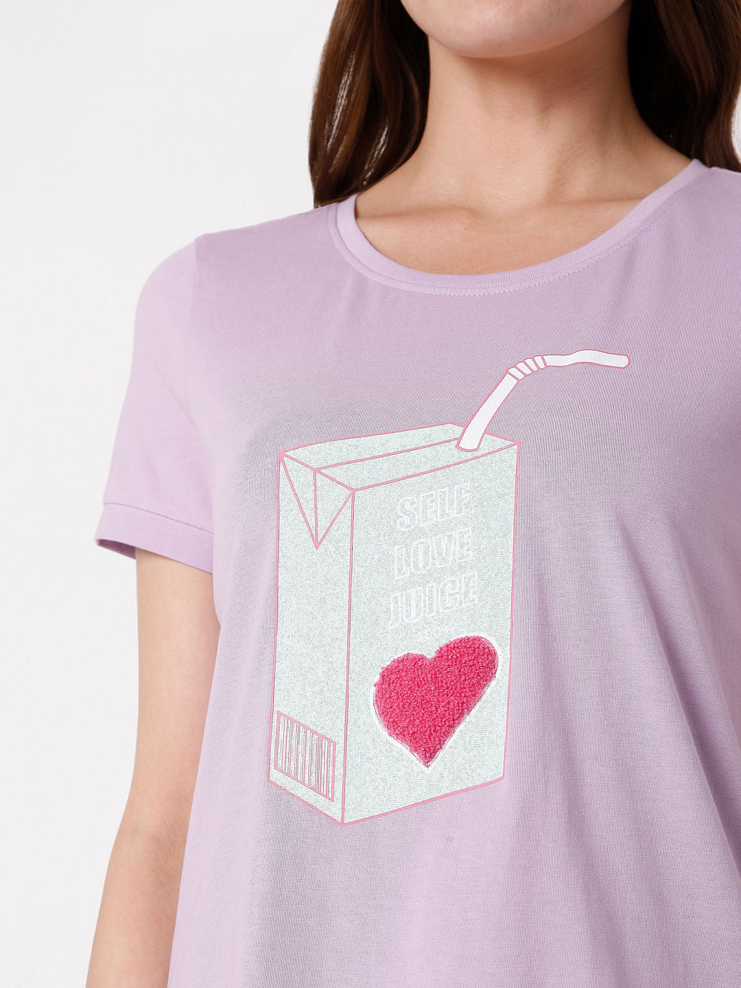 Lavender Graphic Print T-Shirt