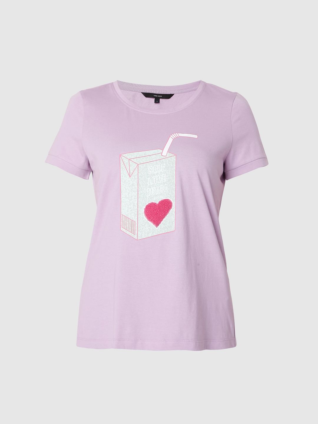 Lavender Graphic Print T-Shirt