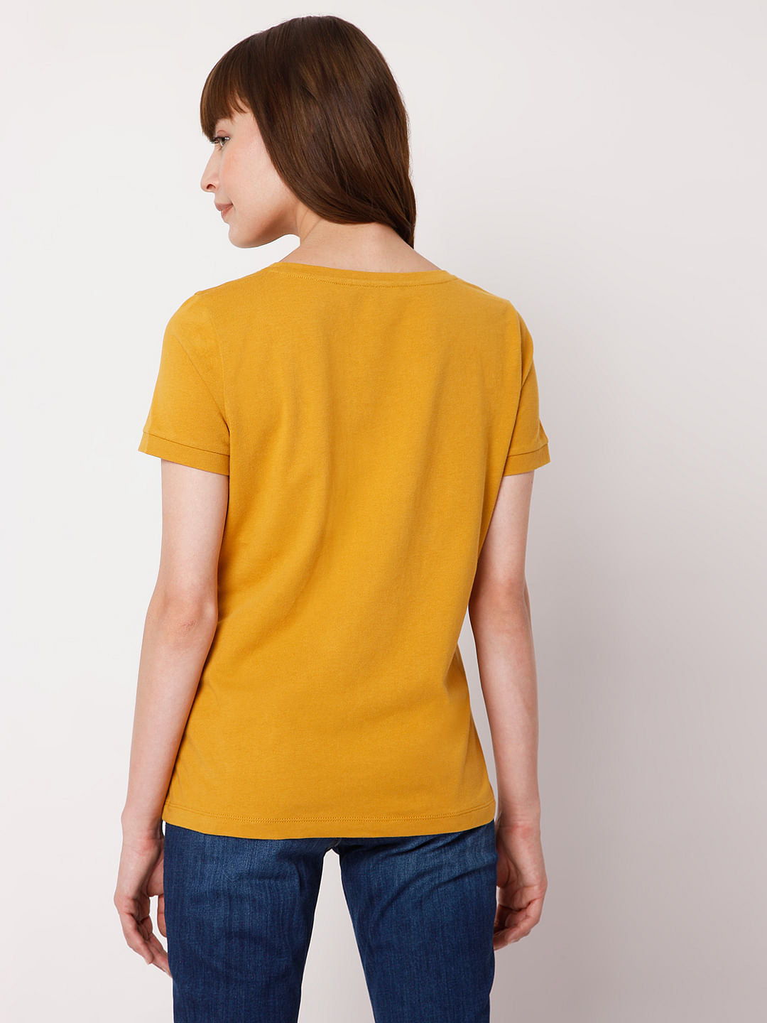 Mustard Graphic Print T-Shirt