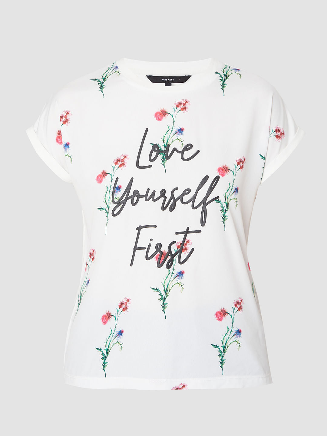 White Floral T-Shirt