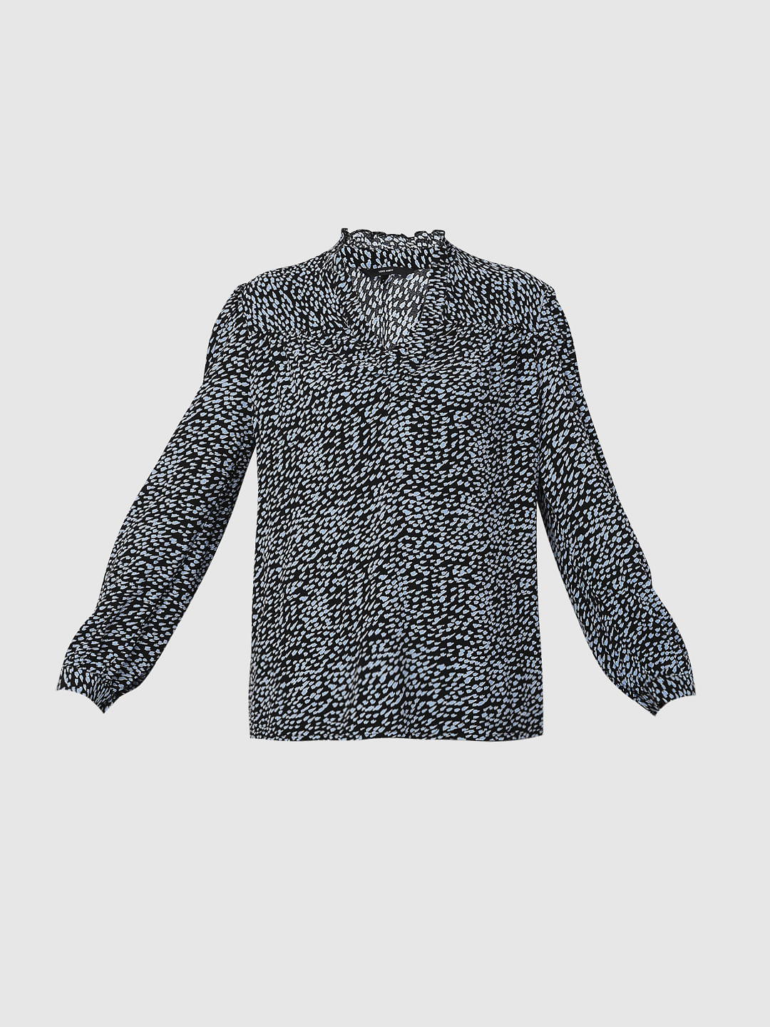 Black All Over Print Top