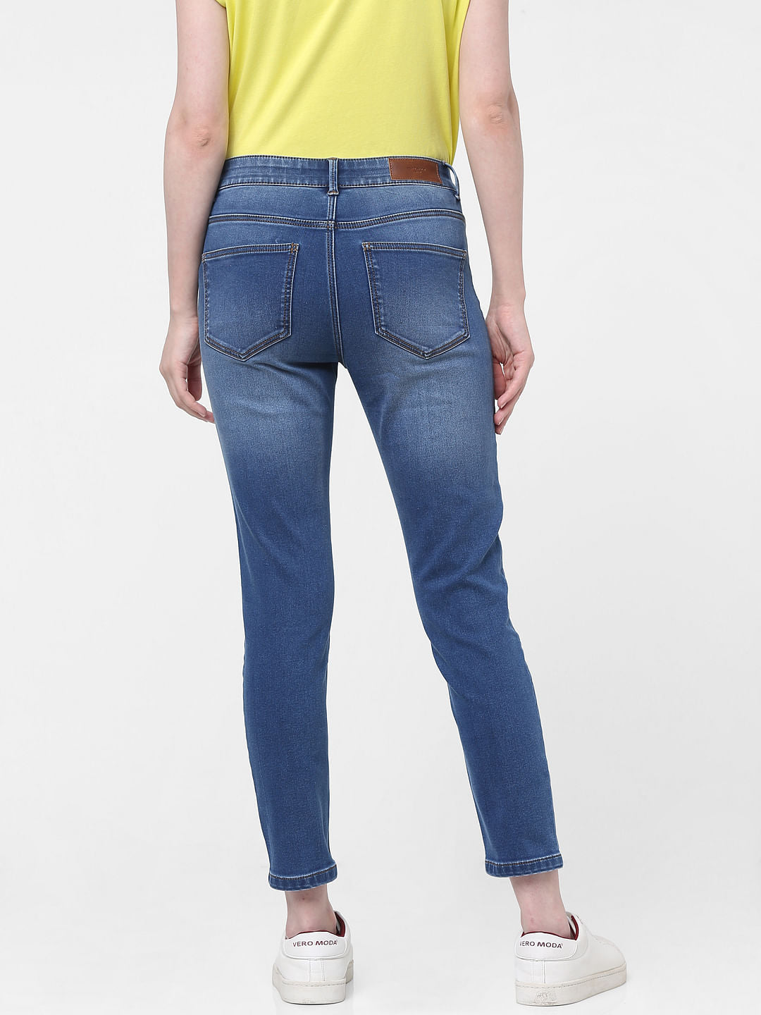 Blue Mid Rise Wendy Skinny Jeans