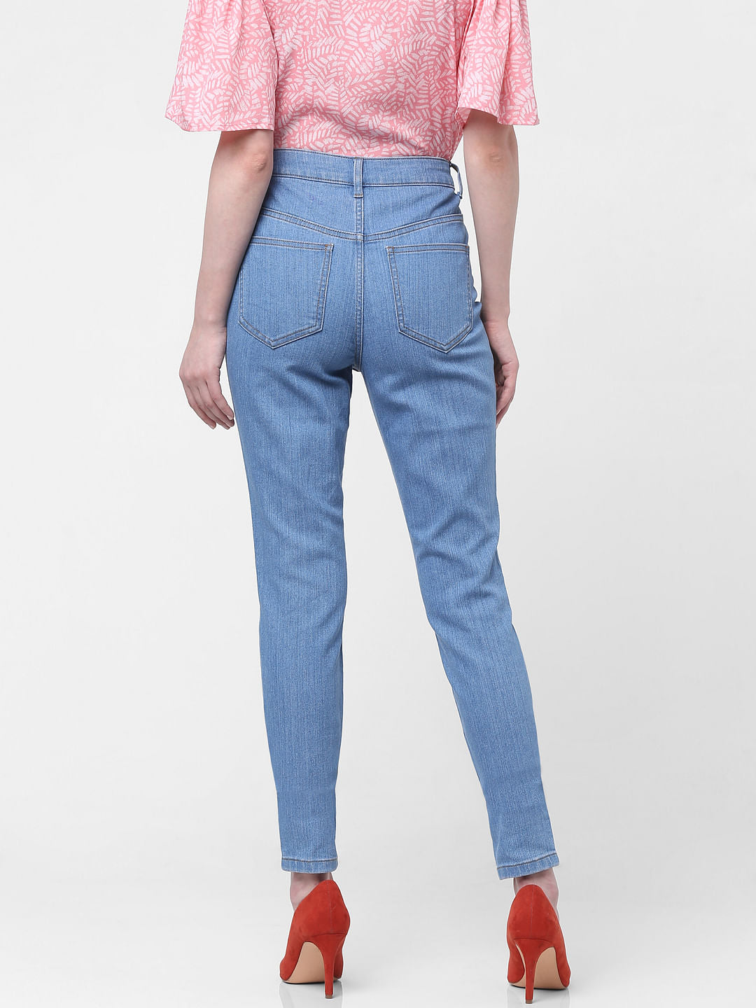 Light Blue Mid Rise Wendy Skinny Jeans