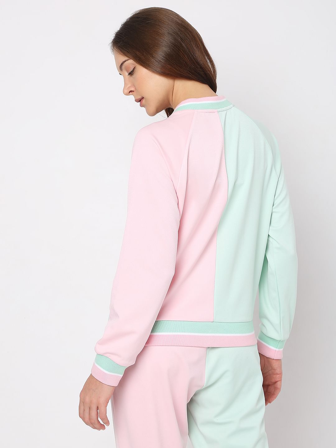 Pink Colourblocked Co-Ord Sweatshirt