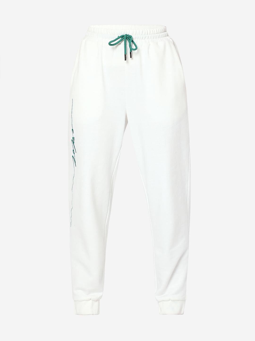 White High Rise Co-Ord Set Sweatpants